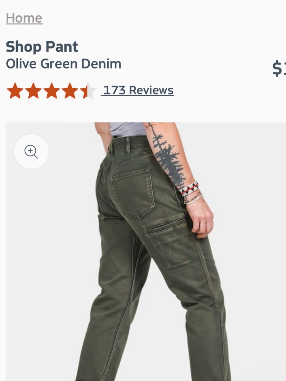 Dove Tail Shop Pant in distressed green denim Size 16/32 POCKETS!